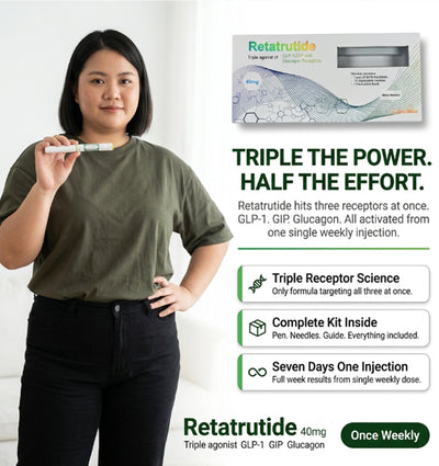 Retatrutide 40mg —Weight Loss — GLP-1 GIP Glucagon Formula